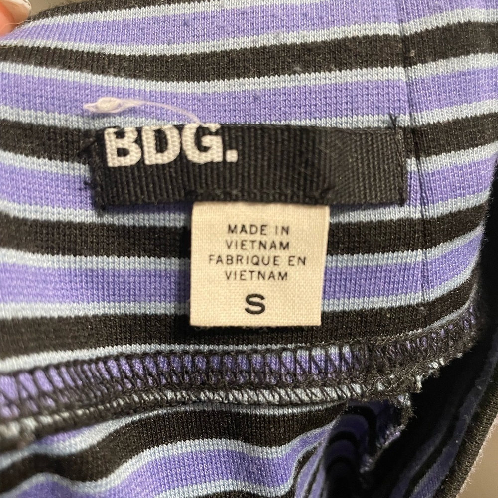 BDG Urban Outfitters Black/Blue/Purple Striped Pencil Skirt, Size Small - Picture 2 of 7